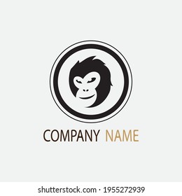 monkey vector illustration design icon logo template