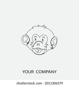 monkey vector illustration design icon logo template