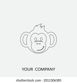 monkey vector illustration design icon logo template