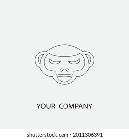 monkey vector illustration design icon logo template