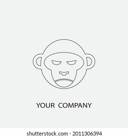 monkey vector illustration design icon logo template