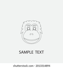 monkey vector illustration design icon logo template