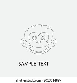 monkey vector illustration design icon logo template