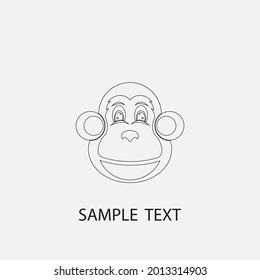 monkey vector illustration design icon logo template