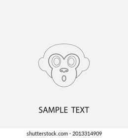 monkey vector illustration design icon logo template