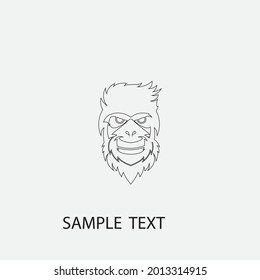 monkey vector illustration design icon logo template