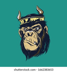 Monkey vector illustration design for 
t-shirt and other uses.