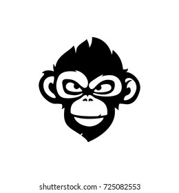 Monkey vector illustration, logo design template with monkey