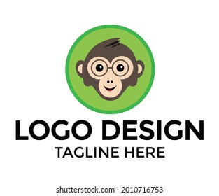 Monkey Vector Logo Design Concept 