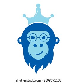 Monkey vector logo design. Cute monkey logo vector design.