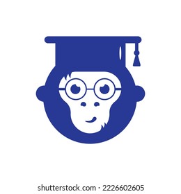 Monkey vector logo design. Cute monkey logo vector design.