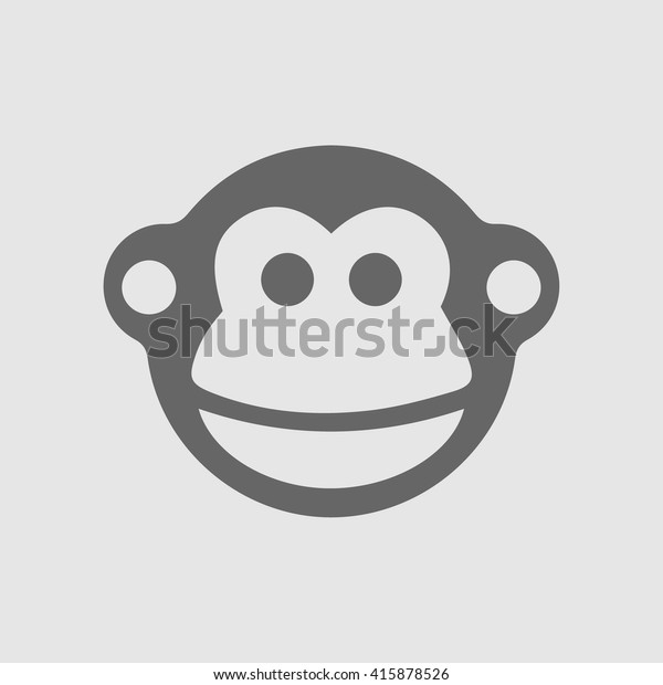 Monkey vector logo icon. Chinese year zodiac symbol\
2016. Simple isolated\
sign.
