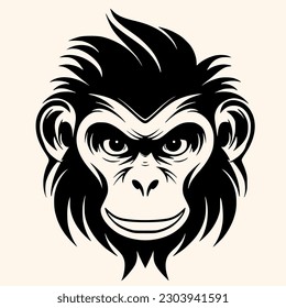 Monkey vector for logo or icon,clip art, drawing Elegant minimalist style,abstract style Illustration