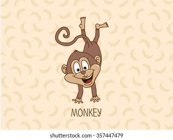Monkey Vector Mascot, Symbol of 2016 Year