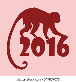 Monkey vector silhouette