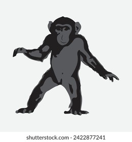 monkey vector with white background