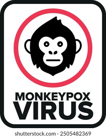 Monkey Virus Logo. Virus-Affenpocken. Infektionen.