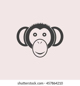 Monkey web icon. Isolated illustration