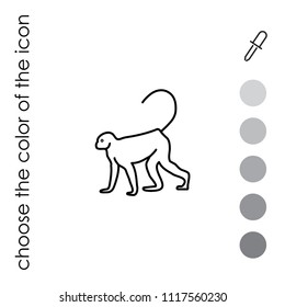 Monkey web line icon.