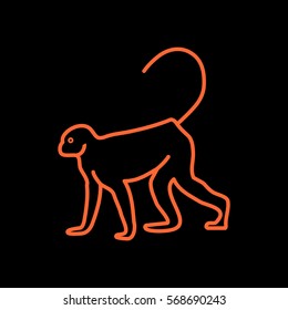 Monkey web line icon.