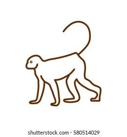 Monkey web line icon.