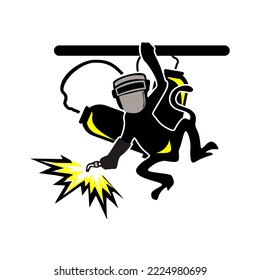 monkey welding logo white background