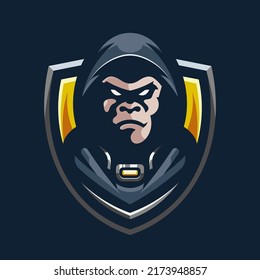 MONKEY WIZARD MASCOT LOGO SUITABLE FOR IDENTITY FOR YOUR BUSINESS