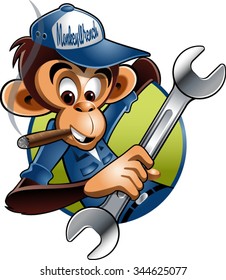 Monkey With Wrench