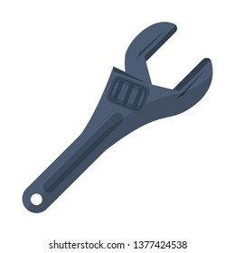Monkey wrench construction and repair work isolated