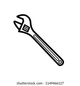 monkey wrench icon vector