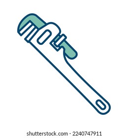 monkey wrench icon vector design template in white background
