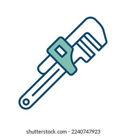 monkey wrench icon vector design template in white background
