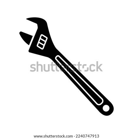 monkey wrench icon vector design template in white background
