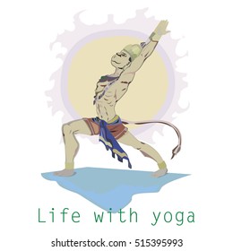 monkey yoga asanas
