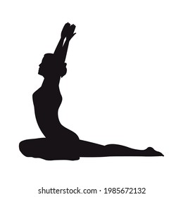 Monkey Yoga Pose Silhouette Icon