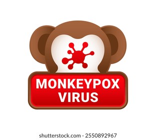Monkeypox icon. Mpox symbol. Monkey pox banner