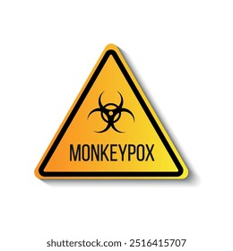 Monkeypox or mpox. Danger sign, vector