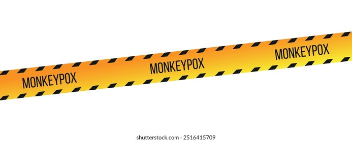 Monkeypox or mpox. Danger sign, vector