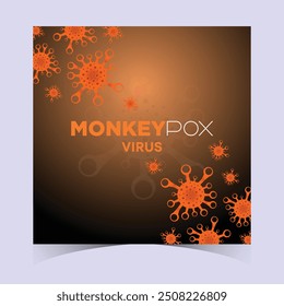 La viruela símica o viruela símica es un virus que infecta a los seres humanos a través de la transmisión de animales. Anuncio de Web, cabecera y cobertura de fondo para ortopoxvirus enfermedades zoonóticas infecciosas