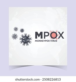 La viruela símica o viruela símica es un virus que infecta a los seres humanos a través de la transmisión de animales. Anuncio de Web, cabecera y cobertura de fondo para ortopoxvirus enfermedades zoonóticas infecciosas