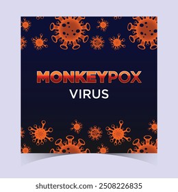 Monkeypox or mpox is a virus that infects humans through transmission from animals. web banner, header, and background cover for orthopoxvirus infectious zoonotic diseases