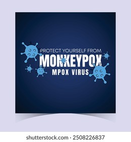Affenpocken sind ein Virus, das Menschen durch Übertragung von Tieren infiziert. Web-Banner, Kopfzeile und Hintergrund-Cover für orthopoxvirus-infektiöse Zoonosen