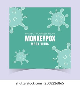 La viruela símica o viruela símica es un virus que infecta a los seres humanos a través de la transmisión de animales. Anuncio de Web, cabecera y cobertura de fondo para ortopoxvirus enfermedades zoonóticas infecciosas