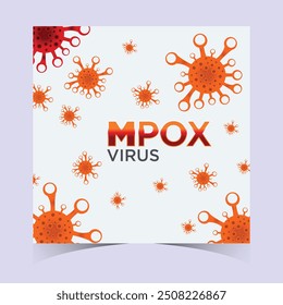 Monkeypox or mpox is a virus that infects humans through transmission from animals. web banner, header, and background cover for orthopoxvirus infectious zoonotic diseases