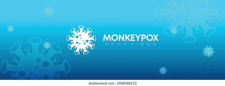 Monkeypox or mpox is a virus that infects humans through transmission from animals. web banner, header, and background cover for orthopoxvirus infectious zoonotic diseases