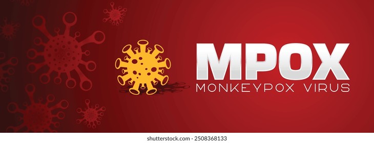 Affenpocken sind ein Virus, das Menschen durch Übertragung von Tieren infiziert. Web-Banner, Kopfzeile und Hintergrund-Cover für orthopoxvirus-infektiöse Zoonosen