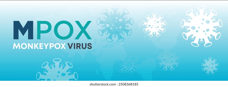La viruela símica o viruela símica es un virus que infecta a los seres humanos a través de la transmisión de animales. Anuncio de Web, cabecera y cobertura de fondo para ortopoxvirus enfermedades zoonóticas infecciosas