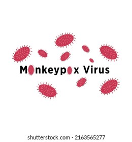 Monkeypox. Ilustración vectorial del nuevo virus 2022 - monkeypox. La viruela que se transmite de los simios a los humanos
