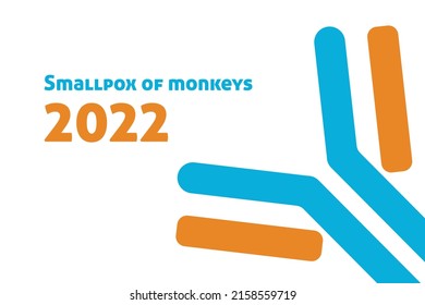 Monkeypox virus 2022, Smallpox of monkeys, Monkeypox virus with Text, Medical and health concept