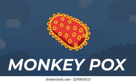 Monkeypox Virus Background contain monkeypox virus vector with blue background colour.